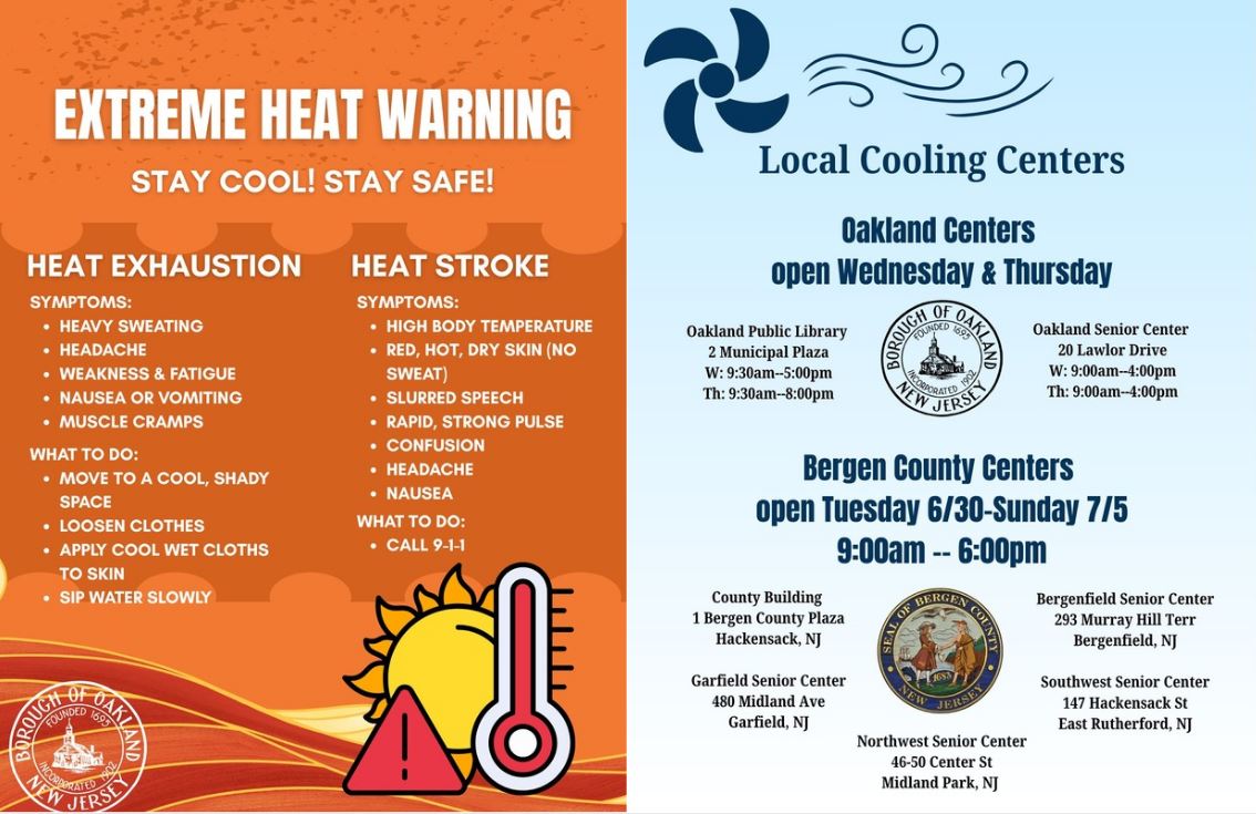 Extreme Heat Warning and Cooling Center Locations