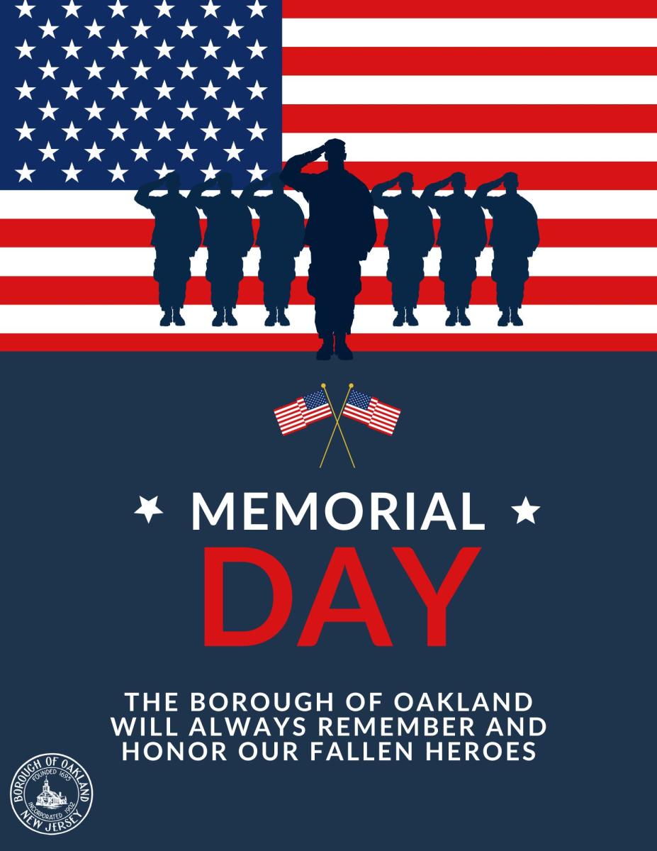 The Borough of Oakland will always remember and honor our fallen heroes.