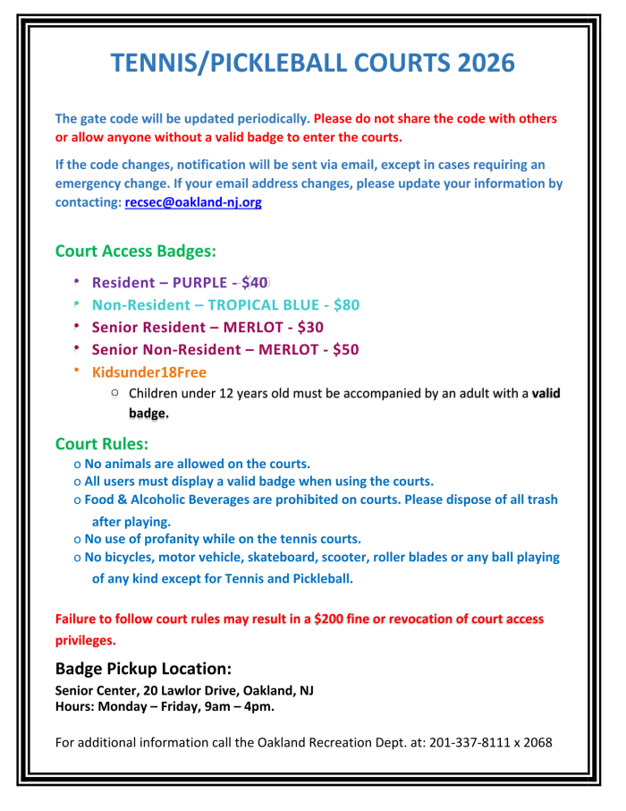 Tennis/pickleball badges