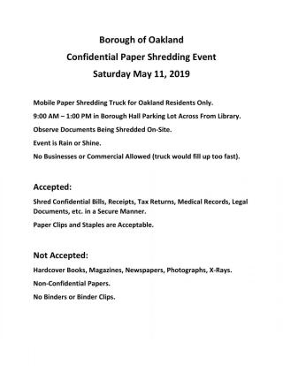 Confidential Paper Shredding Event 