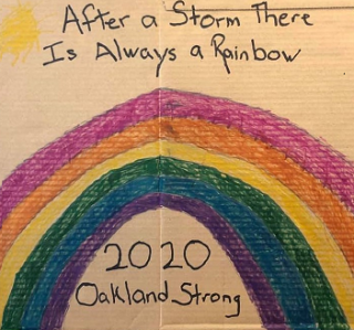 Oakland residents helping spread positivity during this difficult time by displaying rainbows in their windows