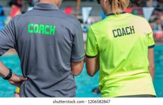 male and female coach
