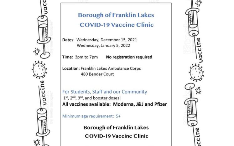 Borough of Franklin Lakes COVID-19 Vaccine Clinic