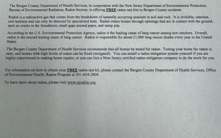Free Radon Tests